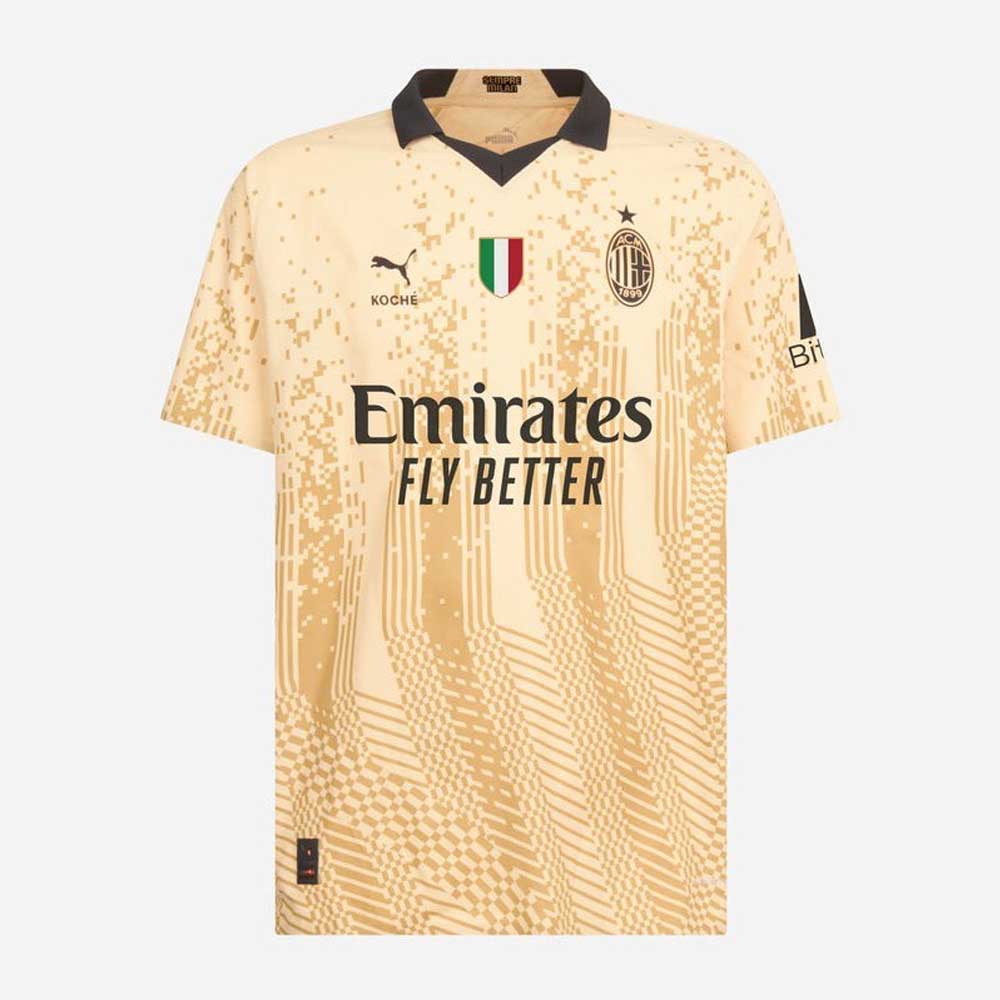 AC Milan Goalkeeper Special Player Version Football Shirt 2022-23 – Gold Black Jersey