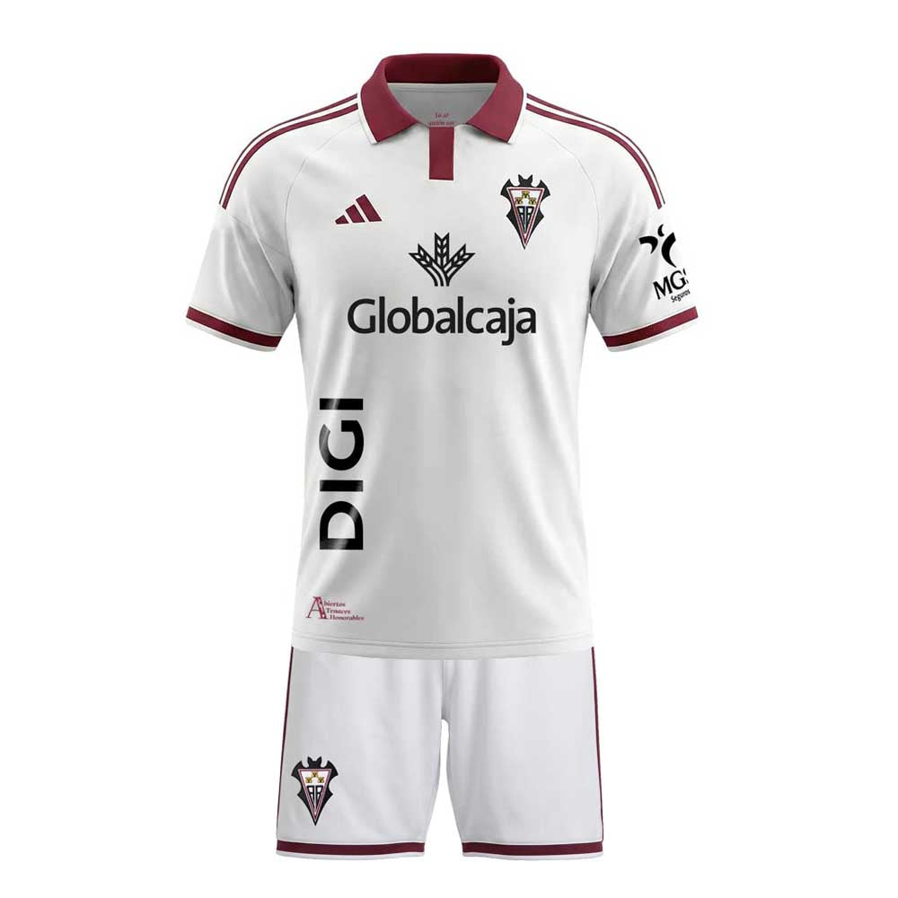 Albacete Balompié Home Kids Kit 2026-27 | adidas White & Red Youth Football Jersey & Shorts