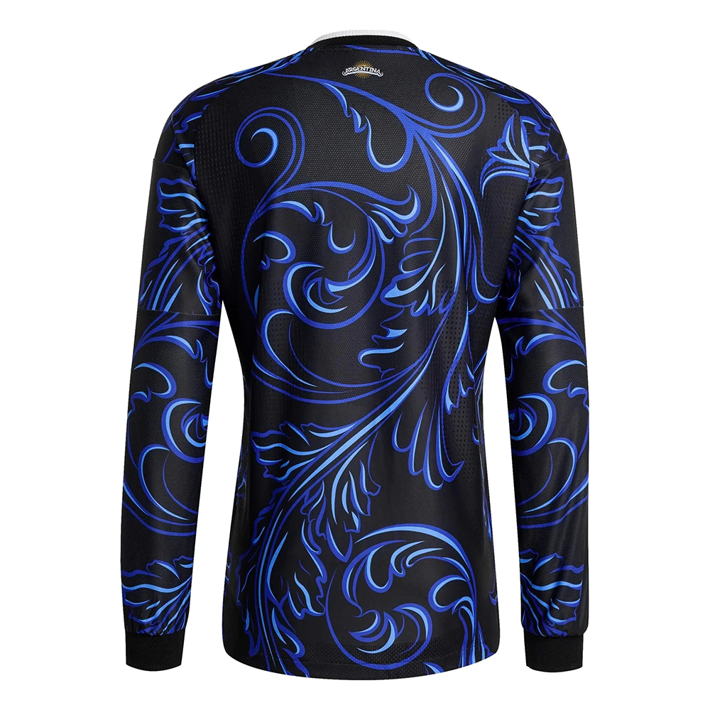 Argentina Away Long Sleeve Football Shirt 2026 | adidas Authentic Black & Blue AFA Jersey