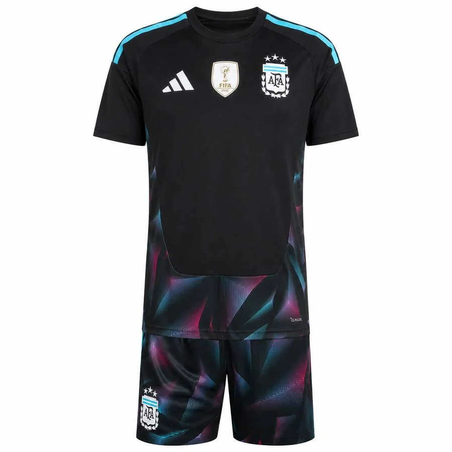 Argentina Black Goalkeeper Kids Kit 2026 | Argentina Youth GK Jersey & Shorts