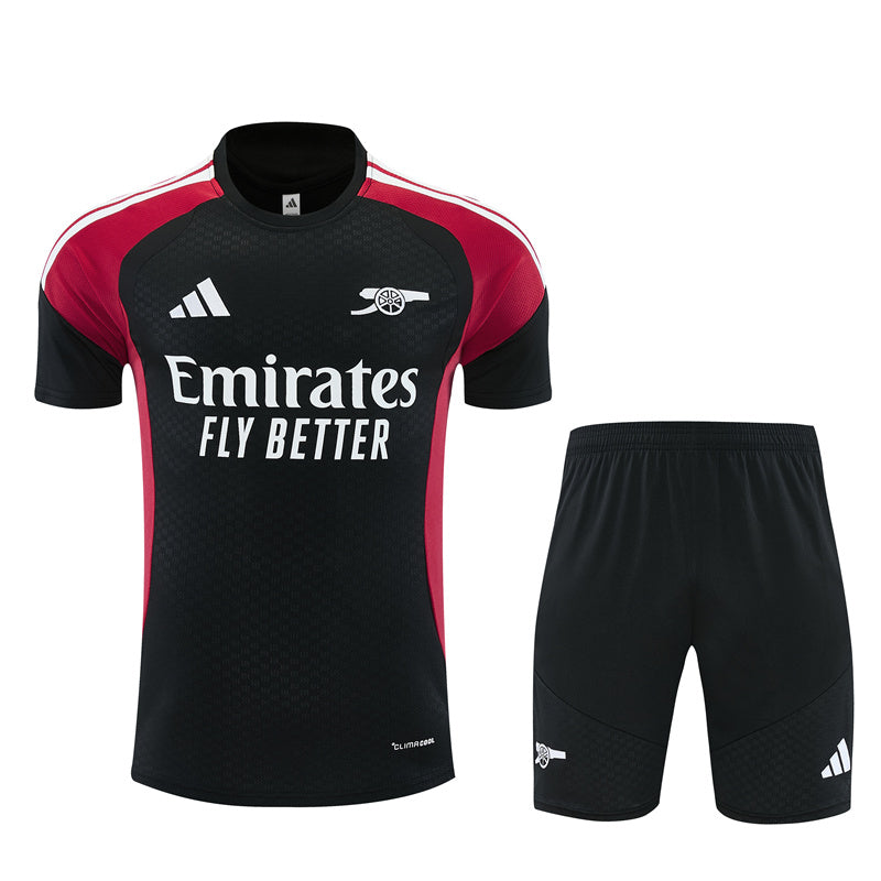 Arsenal Training Kit 2026-27 | adidas Black Red Shirt & Shorts Set