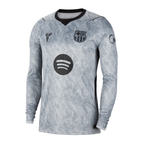 Barcelona Grey Goalkeeper Home Long Sleeve Football Shirt 2026-27 | Barça Goalkeeper Jersey
