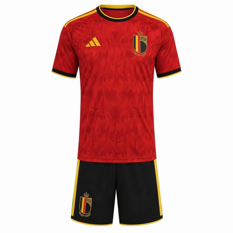 Belgium Home Kids Kit 2026 | Belgium Youth Football Jersey & Shorts