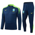 Brazil blue Half Zip Tracksuit training set 2025