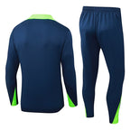 Brazil blue Half Zip Tracksuit training set 2025