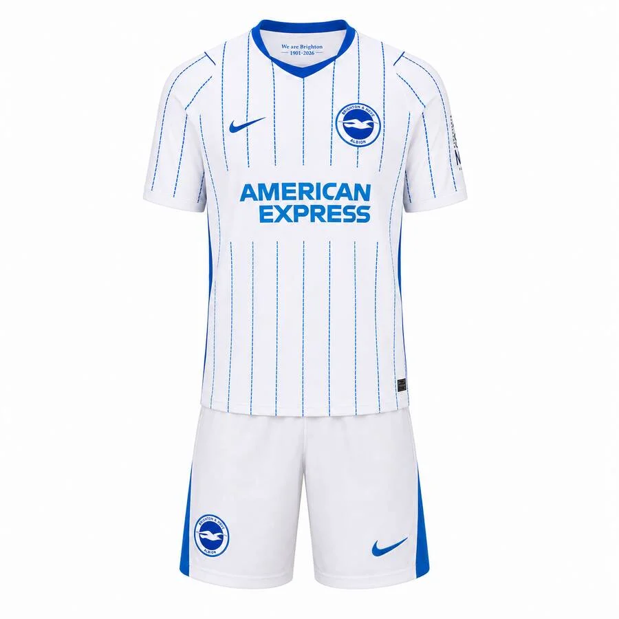 Brighton & Hove Albion Away Kids Kit 2026/27 | Nike Football Shirt & Shorts