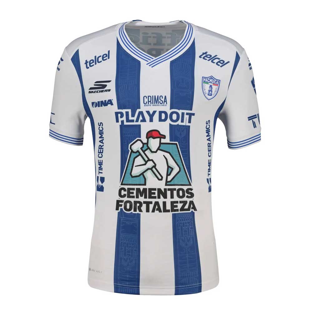CF Pachuca Home Soccer Jersey 2026-27 | Skechers White & Blue Tuzos Football Shirt