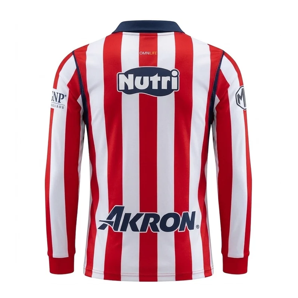Chivas de Guadalajara Home Long Sleeve Jersey 2026-27 | Nike White Red & Blue Football Shirt
