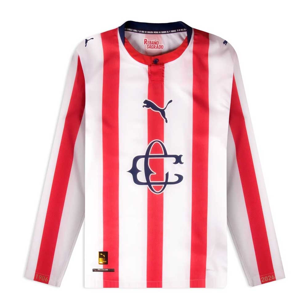 Chivas de Guadalajara Anniversary Long Sleeve Football Shirt 2025-26 | Chivas Guadalajara Jersey