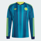 Colombia Away Long Sleeve Soccer Jersey 2026 | adidas Yellow & Blue Los Cafeteros Football Shirt