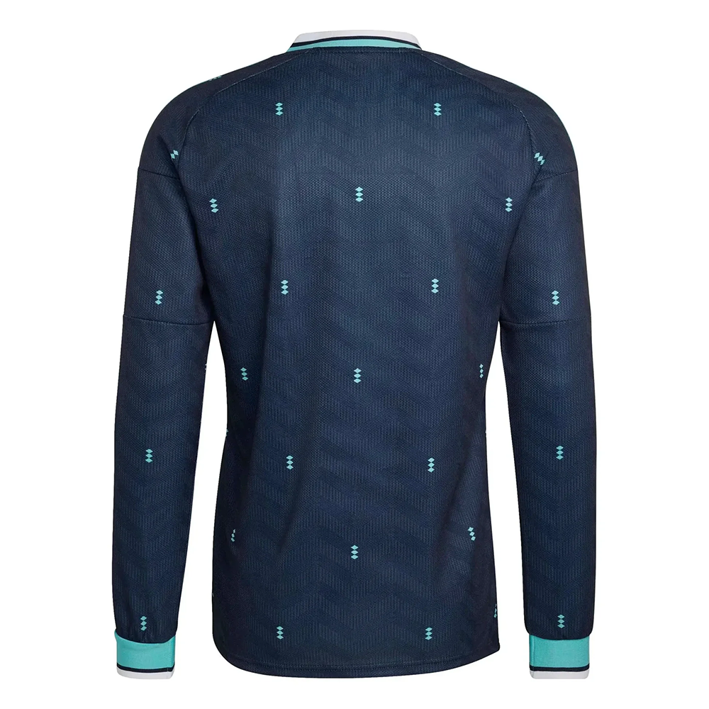 Germany Away Long Sleeve Soccer Jersey 2026 | adidas Die Mannschaft Blue Football Shirt