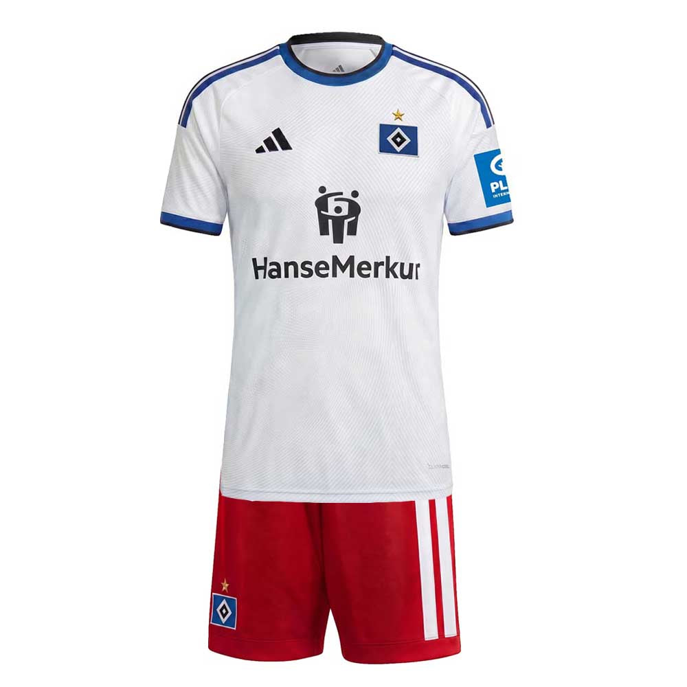 Hamburger SV Home Kids Kit 2026-27 | adidas White & Blue Youth Football Jersey & Shorts