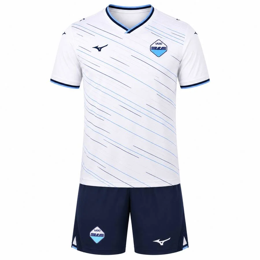 Lazio Away Kids Kit 2026-27 | Mizuno Biancocelesti Youth Football Jersey & Shorts