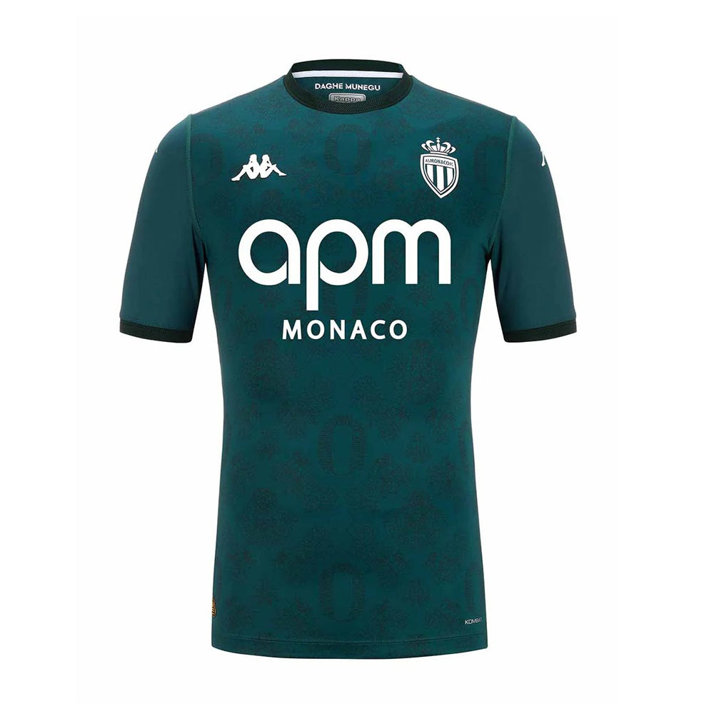 AS Monaco Away Player Version Football Shirt 2024-25 | Green Soccer Jersey