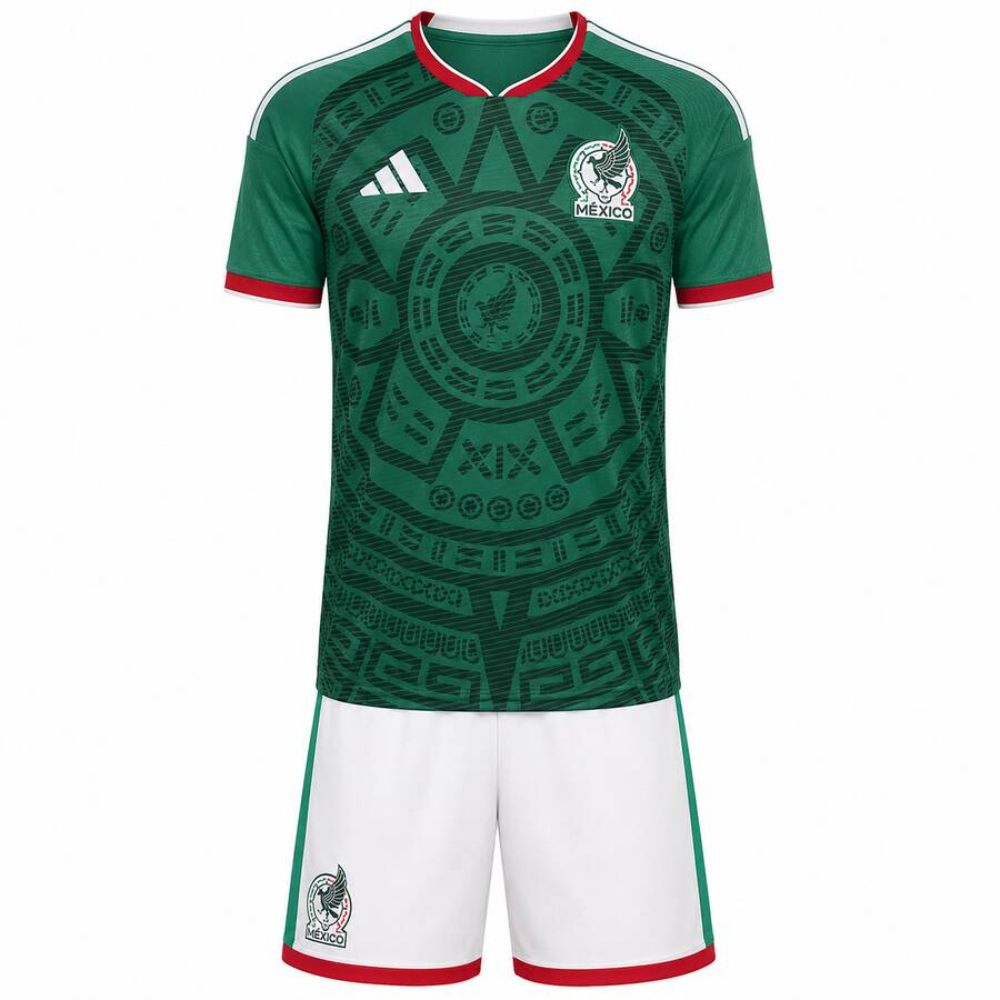 Mexico Home Kids Kit 2026 | El Tri Youth Football Jersey & Shorts