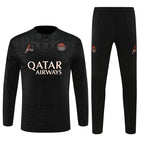 PSG Black&Orange Half Zip Tracksuit Kit Training Set 2024-25