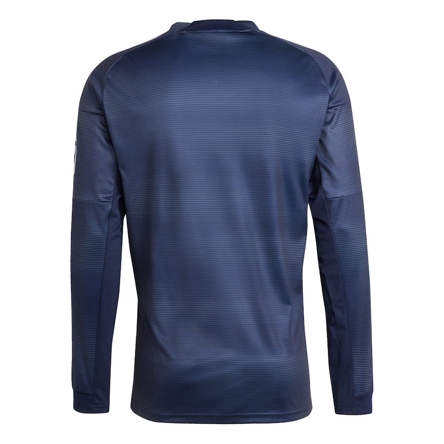 Real Madrid Away Long Sleeve Football Shirt 2025-26 – Navy Blue Soccer Jersey