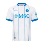 2026/27 Napoli Away Jersey | EA7 White & Sky Blue Soccer Shirt