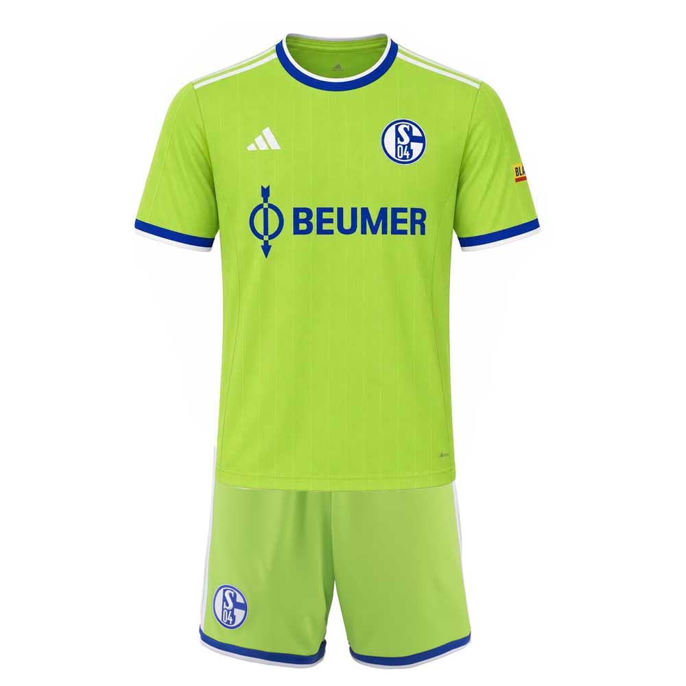 Schalke 04 Third Kids Kit 2026-27 | adidas Green & Royal Blue Youth Football Jersey & Shorts