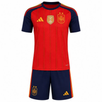 Spain Home Two Stars Kids Kit 2026-27 | La Roja Youth Football Jersey & Shorts
