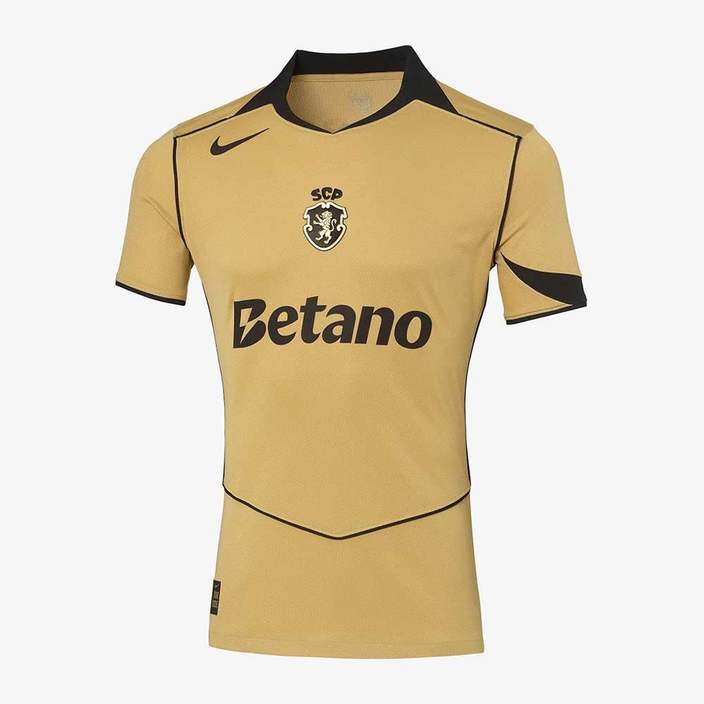 2026/27 Sporting CP Away Jersey | Nike Gold Total 90 Football Shirt