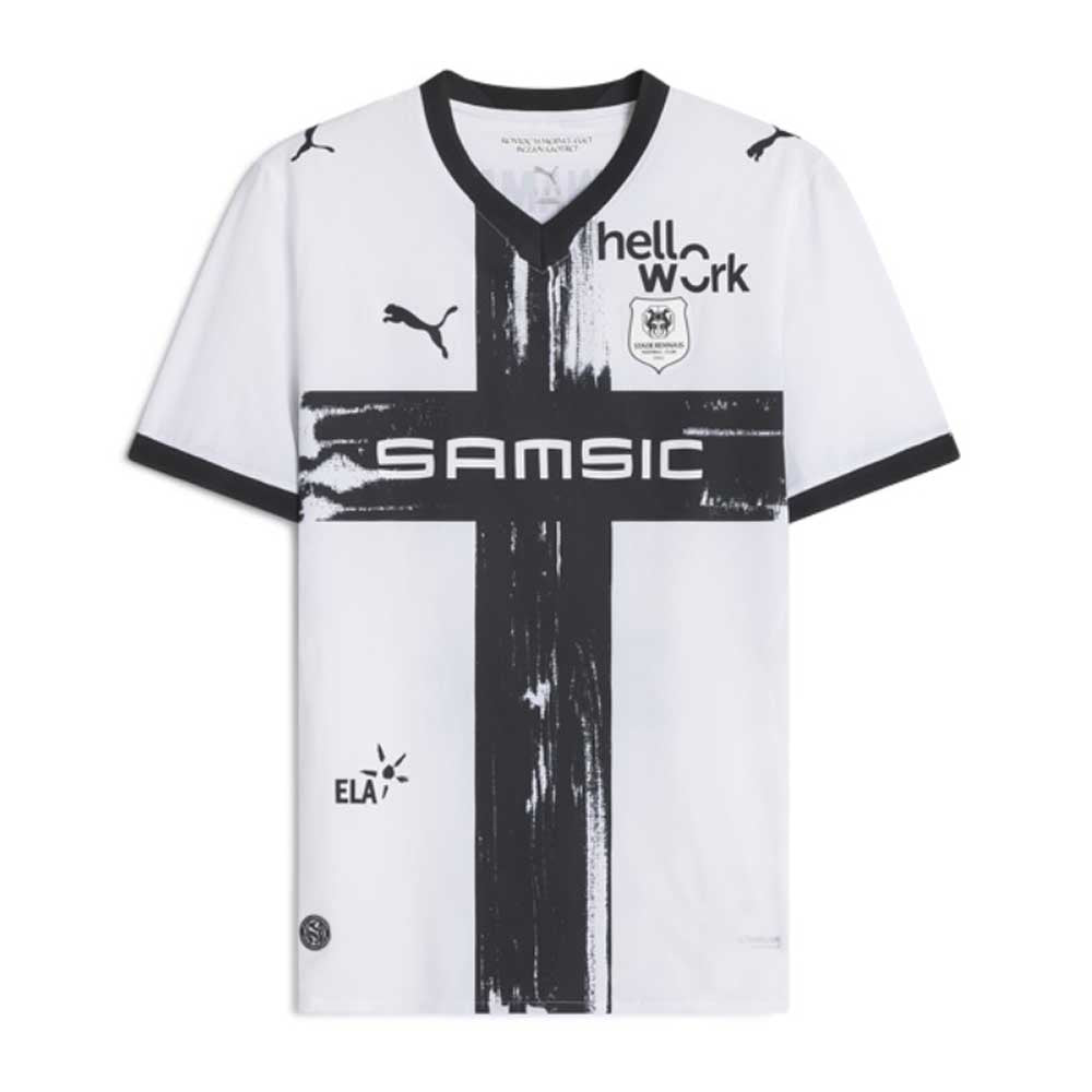 2026/27 Stade Rennais Away Jersey | PUMA White Black Football Shirt