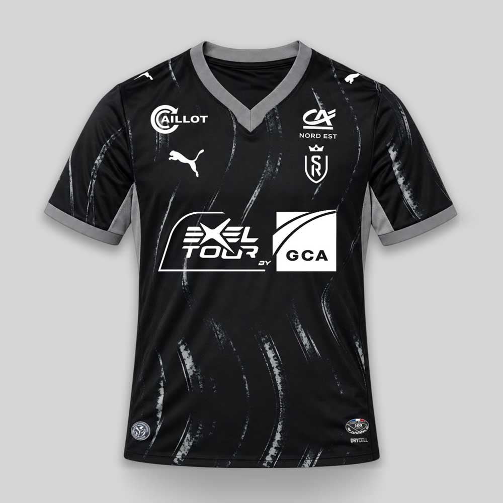 Stade de Reims Third Football Shirt 2026-27 | PUMA Black & Metallic Grey Racing Jersey