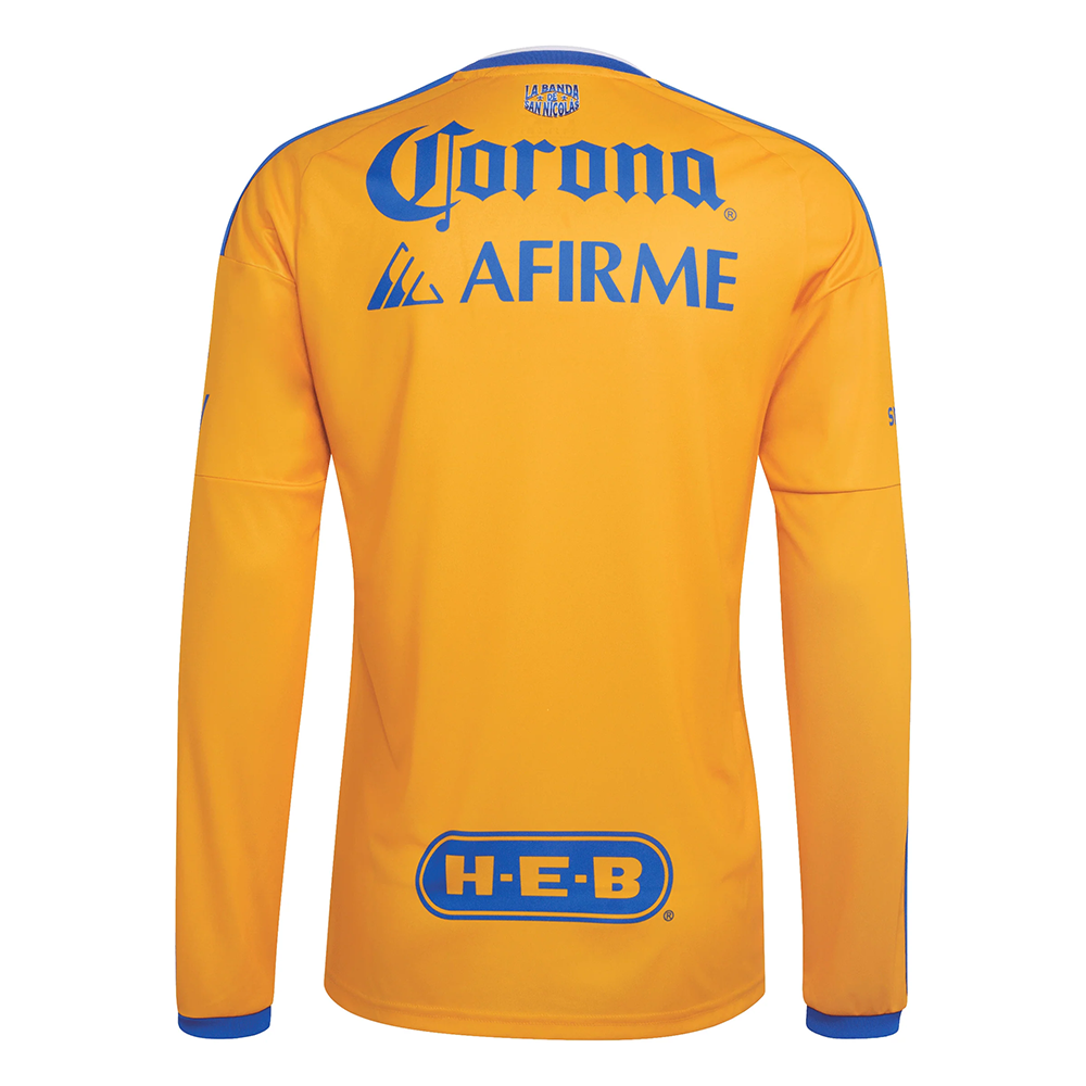 Tigres UANL Home Long Sleeve Soccer Jersey 2026-27 | adidas Auriazul Tigers Football Shirt