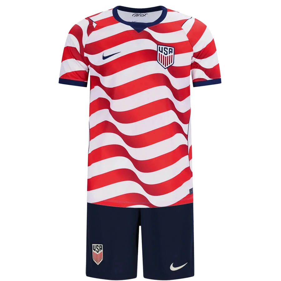 USA Home Kids Kit 2026 | USMNT National Team Youth Football Jersey & Shorts
