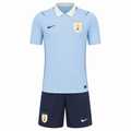 Uruguay Home Kids Kit 2026 | Uruguay National Team Youth Football Jersey & Shorts