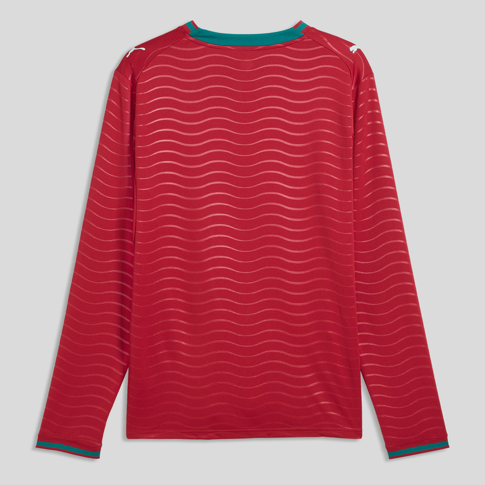 Portugal Home Long Sleeve Soccer Jersey 2026 | PUMA Seleção Red & Green Football Shirt
